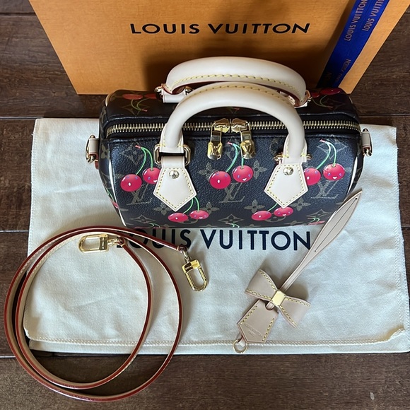 Louis Vuitton Murakami Cherry Monogram Speedy 20 🍒 NEW - Picture 5 of 16